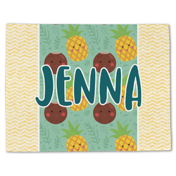 Pineapples and Coconuts Single-Sided Linen Placemat - Single w/ Name or Text