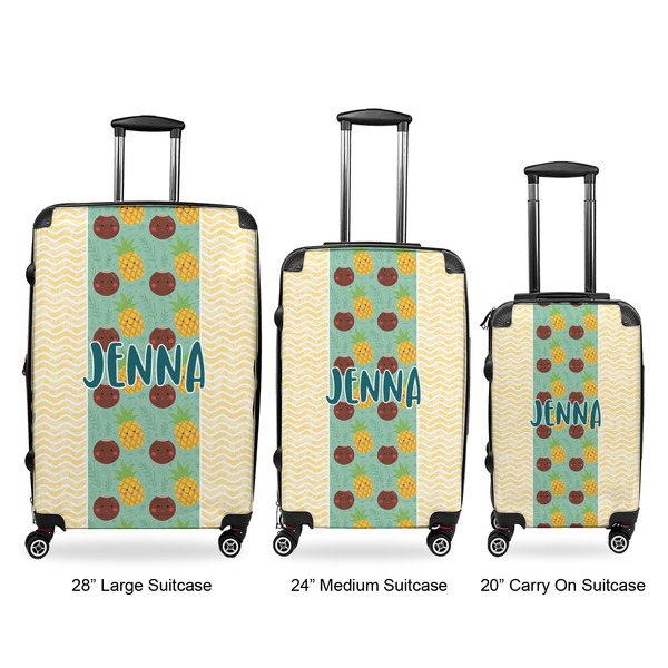 Pineapples and Coconuts Luggage Bags all sizes - With Handle