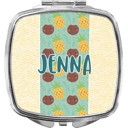 Pineapples and Coconuts Compact Makeup Mirror (Personalized)