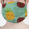 Pineapples and Coconuts Mask - Pleated (new) Front View on Girl