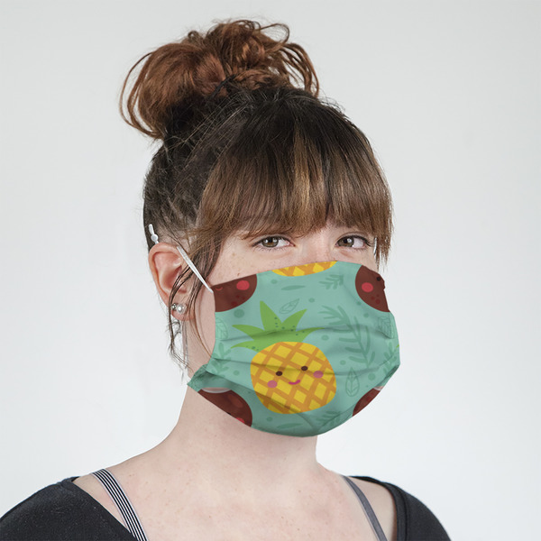 Pineapples and Coconuts Mask - Quarter View on Girl