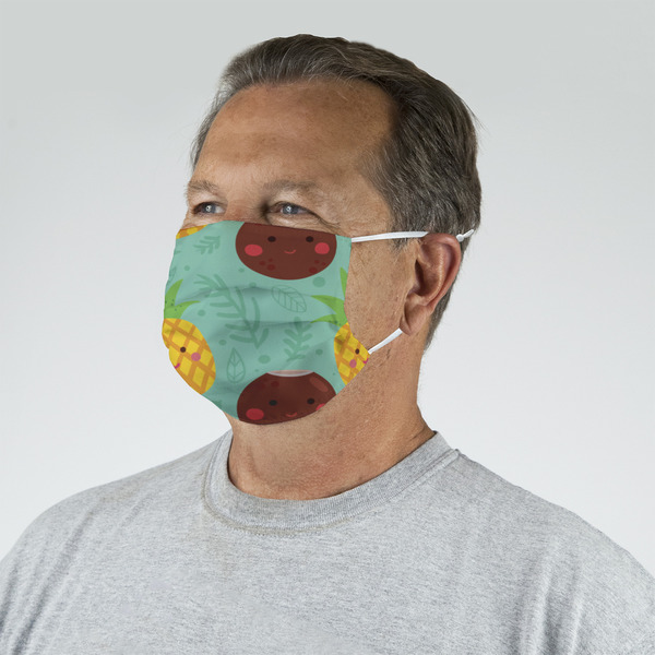Pineapples and Coconuts Mask - Quarter View on Guy