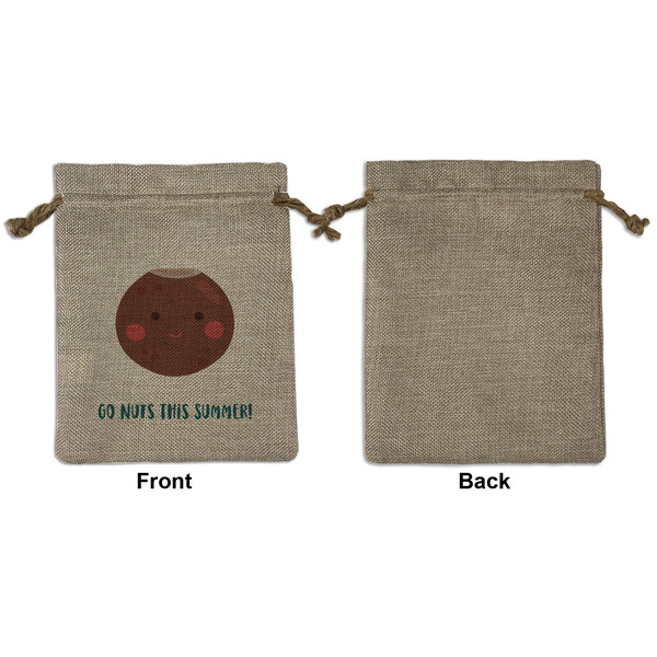 Pineapples and Coconuts Medium Burlap Gift Bag - Front Approval