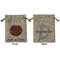 Pineapples and Coconuts Medium Burlap Gift Bag - Front and Back