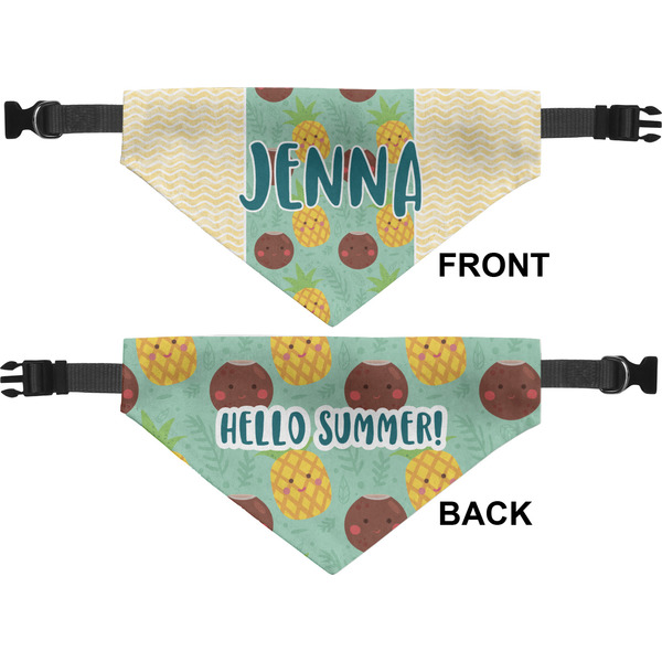 Pineapples and Coconuts Medium Dog Bandana Approval
