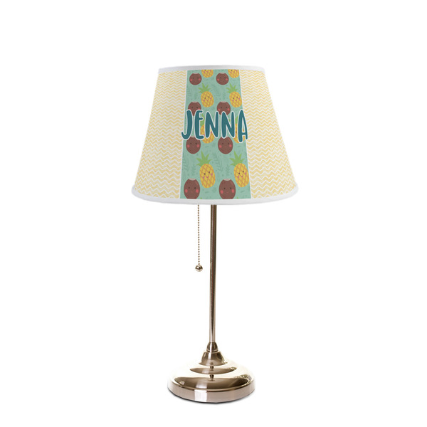 Pineapples and Coconuts Poly Film Empire Lampshade - On Stand