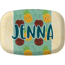 Pineapples and Coconuts Melamine Platter (Personalized)