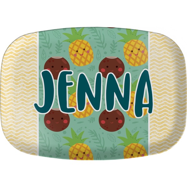 Custom Pineapples and Coconuts Melamine Platter (Personalized)