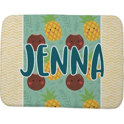 Pineapples and Coconuts Memory Foam Bath Mat - 48"x36" (Personalized)