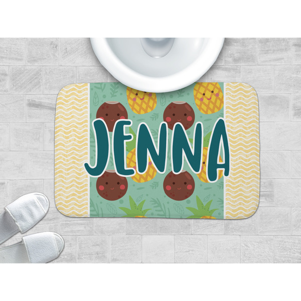 Pineapples and Coconuts Memory Foam Bath Mat - LIFESTYLE 34x21