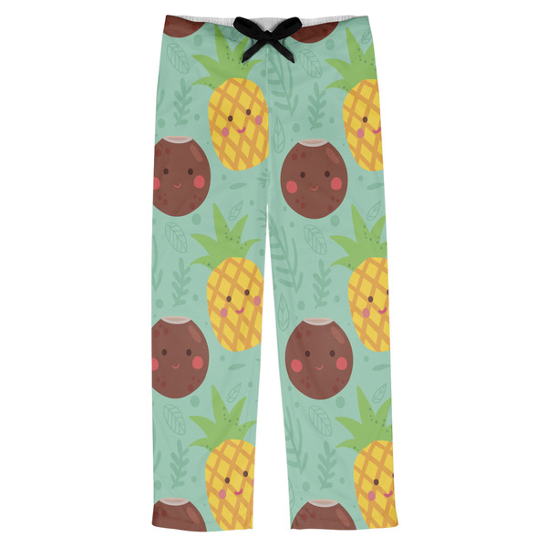 Custom Pineapples and Coconuts Mens Pajama Pants - M