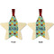 Pineapples and Coconuts Metal Star Ornament - Front and Back