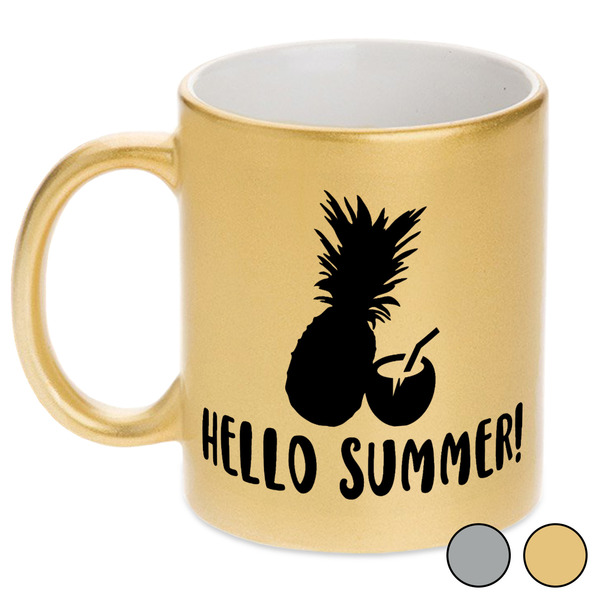 Pineapples and Coconuts Metallic Mugs