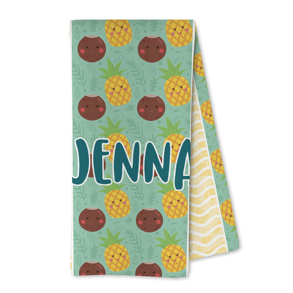 Custom Pineapples and Coconuts Kitchen Towel - Microfiber (Personalized)