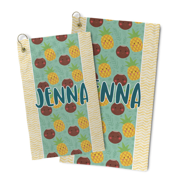 Pineapples and Coconuts Microfiber Golf Towel - PARENT/MAIN