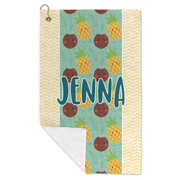 Pineapples and Coconuts Microfiber Golf Towels - FOLD