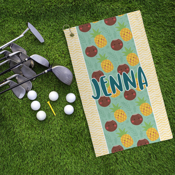 Pineapples and Coconuts Microfiber Golf Towels - LIFESTYLE