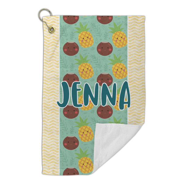 Pineapples and Coconuts Microfiber Golf Towels Small - FRONT FOLDED