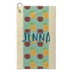 Pineapples and Coconuts Microfiber Golf Towel - Small (Personalized)
