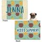 Pineapples and Coconuts Microfleece Dog Blanket - Regular - Front & Back