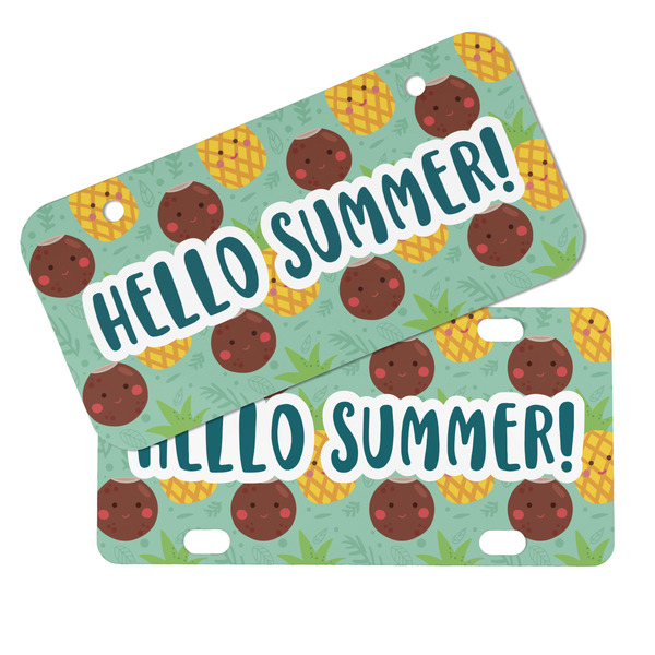 Pineapples and Coconuts Mini License Plates - MAIN (4 and 2 Holes)
