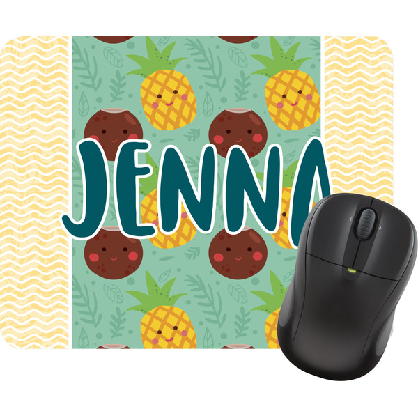 Custom Pineapples and Coconuts Rectangular Mouse Pad (Personalized)