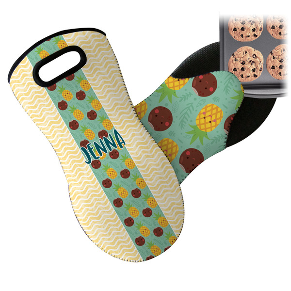 Pineapples and Coconuts Neoprene Oven Mitt