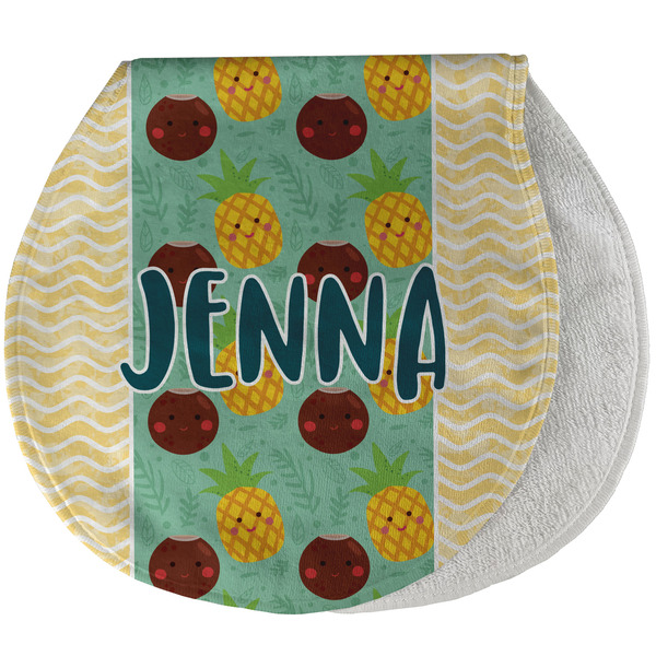 Custom Pineapples and Coconuts Burp Pad - Velour w/ Name or Text