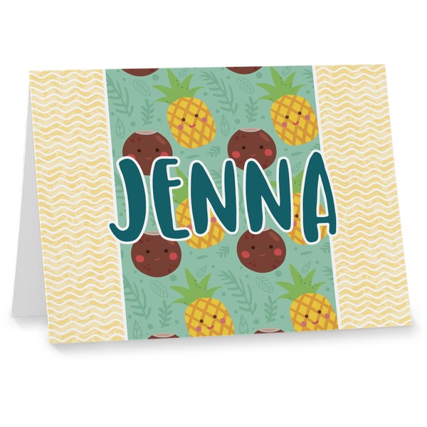 Custom Pineapples and Coconuts Note cards (Personalized)