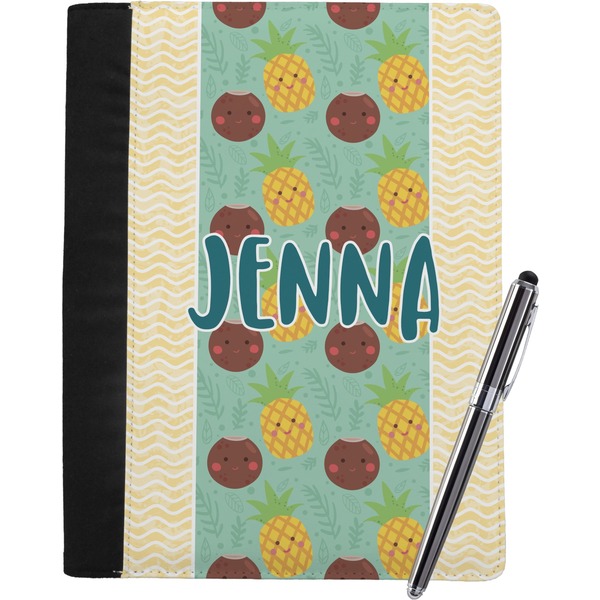 Custom Pineapples and Coconuts Notebook Padfolio - Large w/ Name or Text
