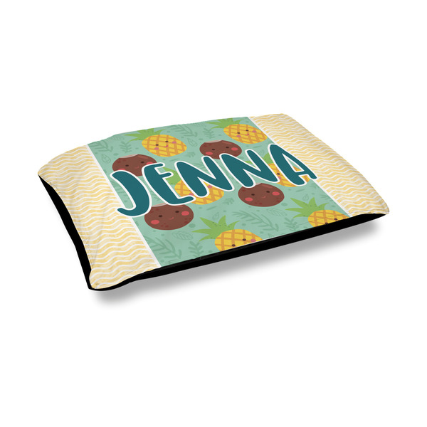 Custom Pineapples and Coconuts Outdoor Dog Bed - Medium (Personalized)