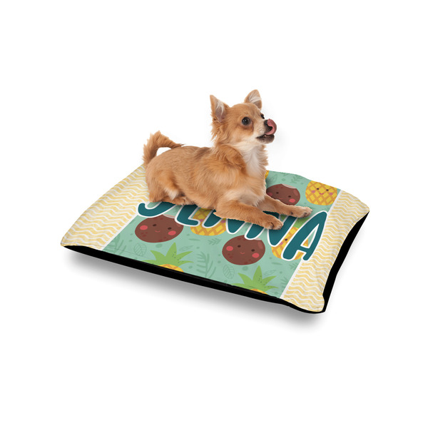 Pineapples and Coconuts Outdoor Dog Beds - Small - IN CONTEXT