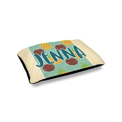 Pineapples and Coconuts Outdoor Dog Bed - Small (Personalized)