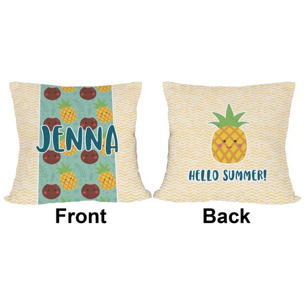 Pineapples and Coconuts Outdoor Pillow - 18x18