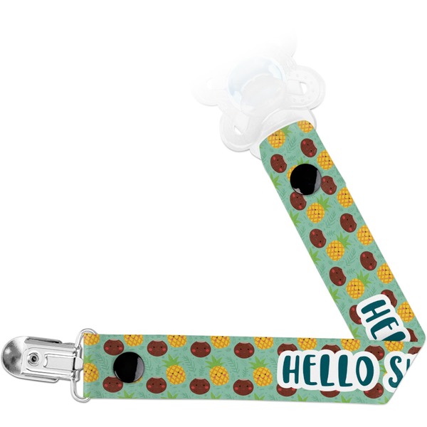 Custom Pineapples and Coconuts Pacifier Clip (Personalized)