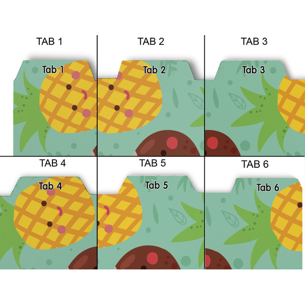 Pineapples and Coconuts Page Dividers - Set of 6 - Approval