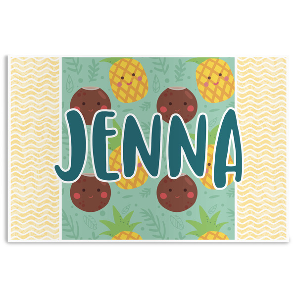 Custom Pineapples and Coconuts Disposable Paper Placemats (Personalized)