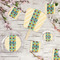 Pineapples and Coconuts Party Supplies Combination Image - All items - Plates, Coasters, Fans