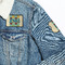 Pineapples and Coconuts Patches Lifestyle Jean Jacket Detail