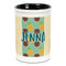 Pineapples and Coconuts Ceramic Pencil Holders - Black