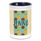 Pineapples and Coconuts Ceramic Pencil Holders - Blue