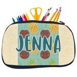 Pineapples and Coconuts Neoprene Pencil Case - Medium w/ Name or Text