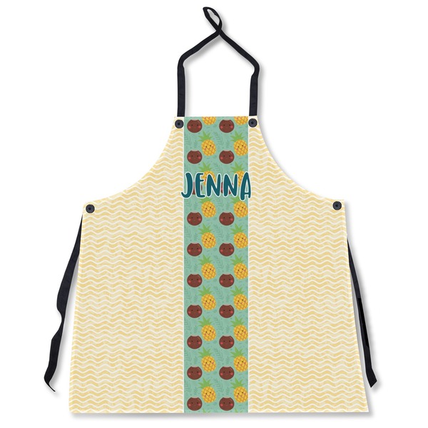 Custom Pineapples and Coconuts Apron Without Pockets w/ Name or Text