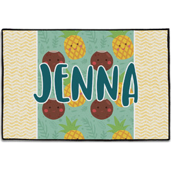 Pineapples and Coconuts Door Mat - 36"x24" (Personalized)