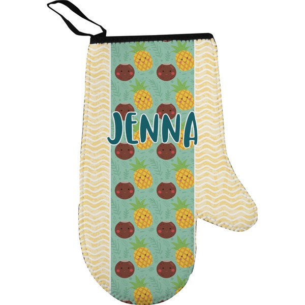 Pineapples and Coconuts Personalized Oven Mitt