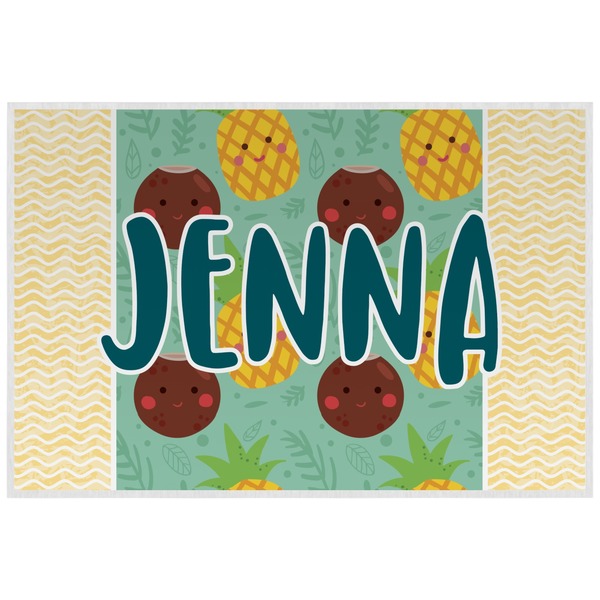 Custom Pineapples and Coconuts Laminated Placemat w/ Name or Text