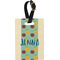 Pineapples and Coconuts Plastic Luggage Tag - Rectangular w/ Name or Text