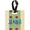 Pineapples and Coconuts Personalized Square Luggage Tag