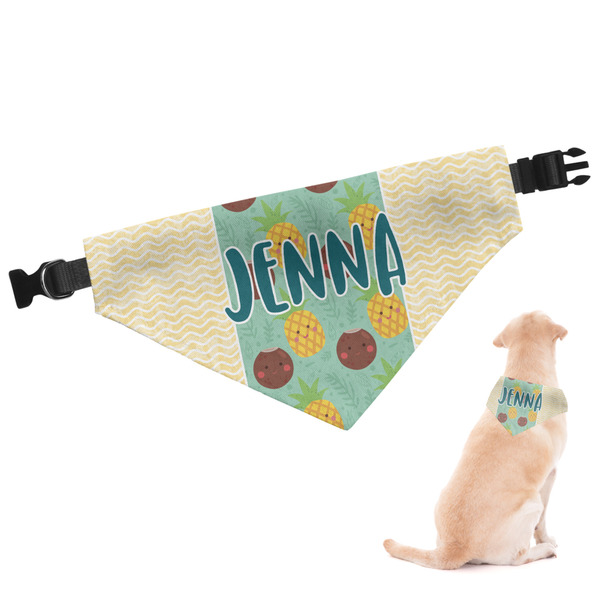Custom Pineapples and Coconuts Dog Bandana - XLarge (Personalized)