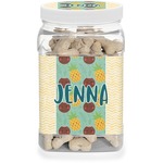 Pineapples and Coconuts Dog Treat Jar (Personalized)